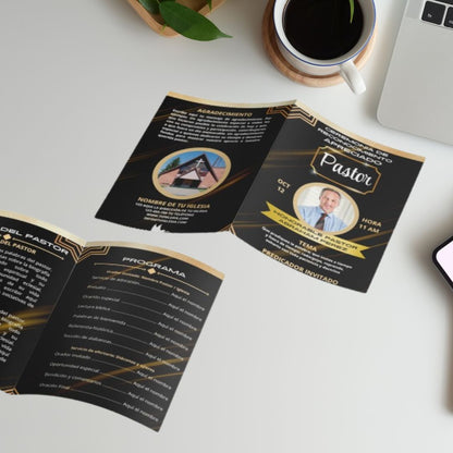 Crea un programa de reconocimiento pastoral profesional en minutos (Sin Diseñar Desde Cero) | Plantilla editable en Canva | Descarga Inmediata